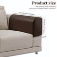 thumbnail image 2 of Jokapy PU Leather Armrest Covers Stretch Arm Covers Slipcovers for Recliner Sofa, Set of 2, Coffee, 2 of 11