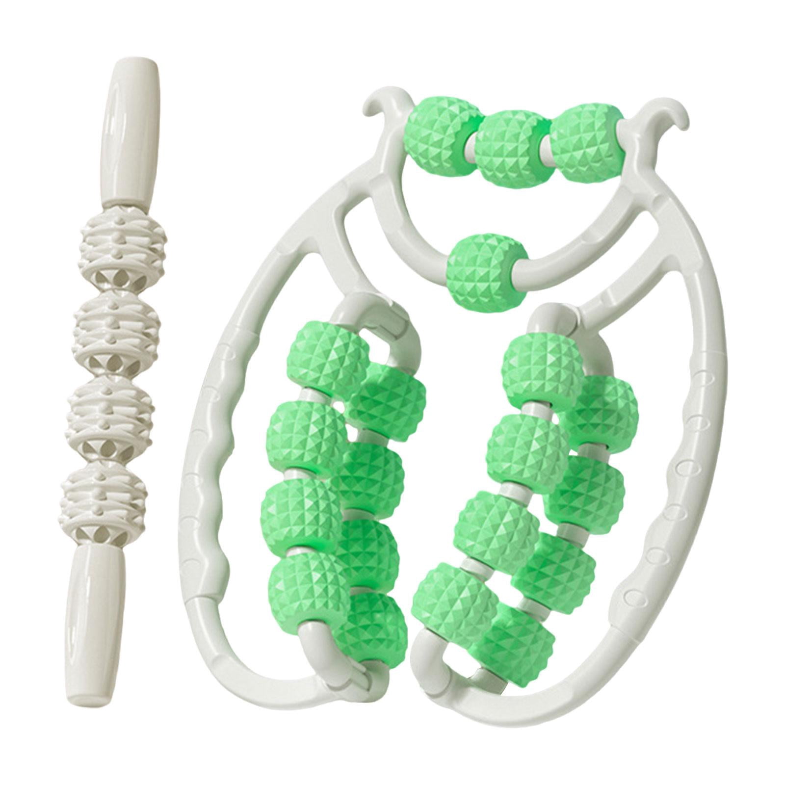 Baoblaze 20 Wheels Massage Roller Manual Elastic Multipurpose Relax Massager with