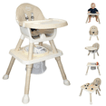 thumbnail image 1 of Silla alta periquera 7 en 1 con mesa y charola para bloques primi pasti ibaby beige, 1 of 8