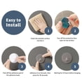 thumbnail image 3 of Emlimny Adhesive Wall Hooks, 304 Stainless Steel Shower Heavy Duty Waterproof Sticky Hooks for Hanging Towels, Coat, hat (4 Pack), 3 of 7