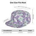 thumbnail image 6 of Daiia Lavender Flowers print Flat Bill Hats Flat Brim Trucker Cap Baseball Cap Adjustable Classic Low Profile Hat Unconstructed Plain Cap, 6 of 9