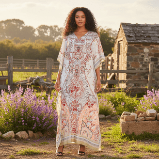 Women's Plus Size Kaftan Dresses Boho Long Maxi Dress Ladies Casual Hippie  Kimono Sleeve Loose Caftan Online