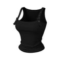 thumbnail image 6 of Breezora Women's Summer Going Out Tank Tops Buckle Neck Sleeveless Ribbed Loose Fit Streetwear Festival Outfits, 6 of 9