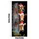 thumbnail image 3 of Decoración navideña para puerta, cubierta navideña de Papá Noel, pancarta navideña colgante para puerta, fondo dorado de árbol de Navidad, envoltura colgante para puerta de entrada, decoración, 3 of 5