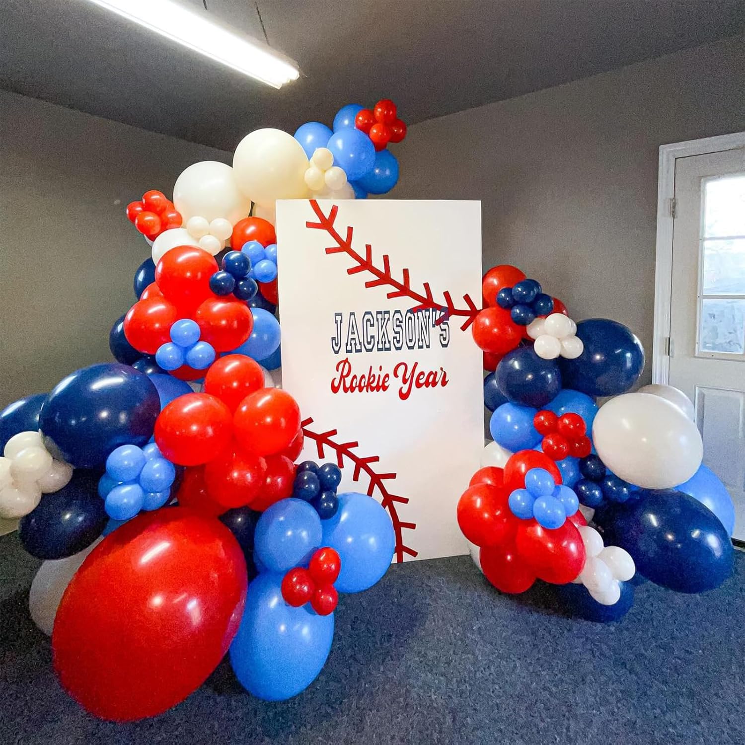 Red Blue White Balloons, 60 Pcs 12 Inches Red White Blue Balloon Set, Blue and Red Party Balloons for Boys Kids Birthday Shower Graduation Party Decorations