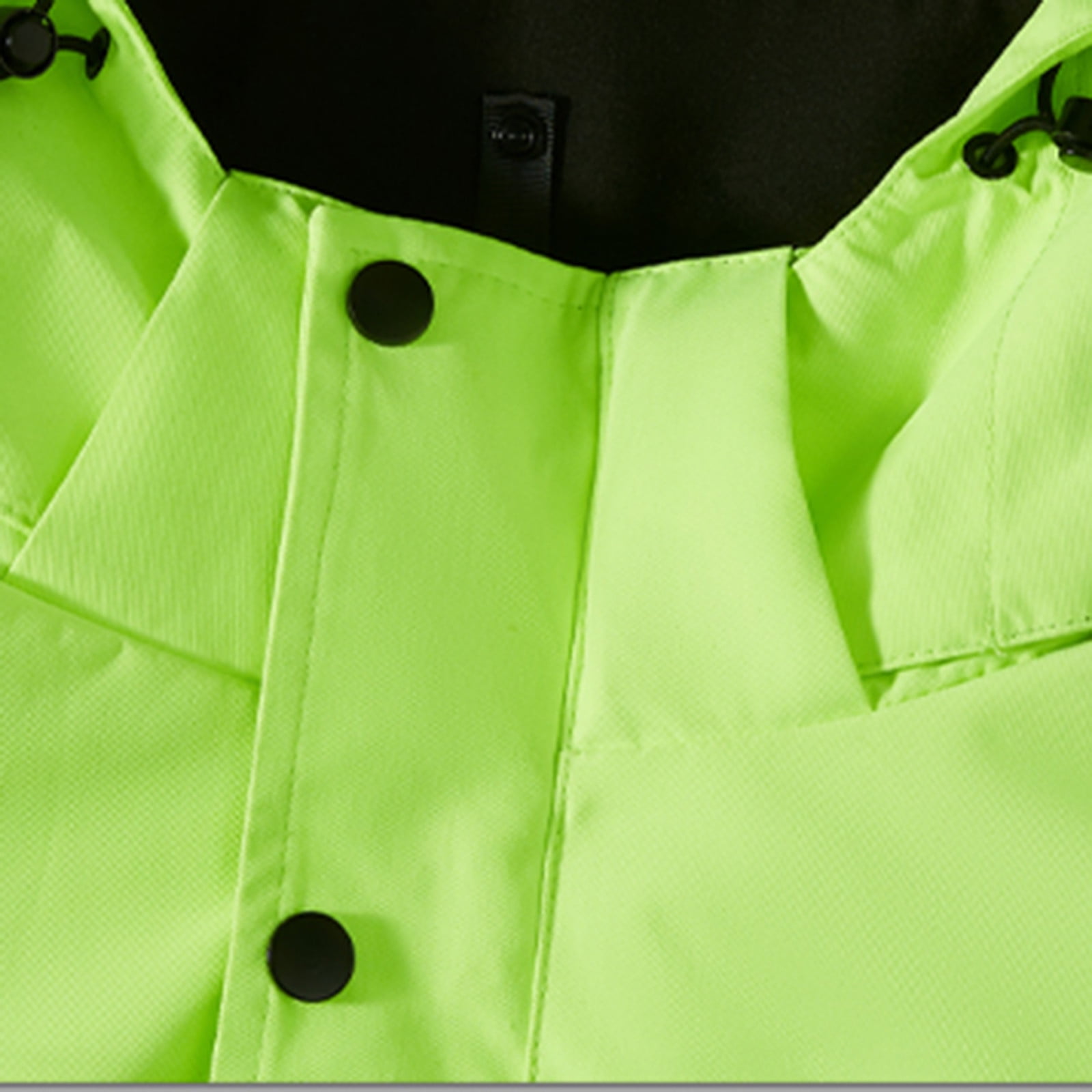 Txeol Hi Vis Windbreaker Jackets for Men 29 Heating Zones USB Charging Hoodies with Pockets Outdoor Work Reflective Waterproof Raincoats,Green,XL
