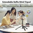 thumbnail image 4 of UURIG TP-02 Soporte multifuncional para trípode Selfie Stick con cabezal de bola flexible Soporte para teléfono 130 cm Altura máxima Conexión de tornillo de 1/4 pulgada UURIG Trípode, 4 of 7