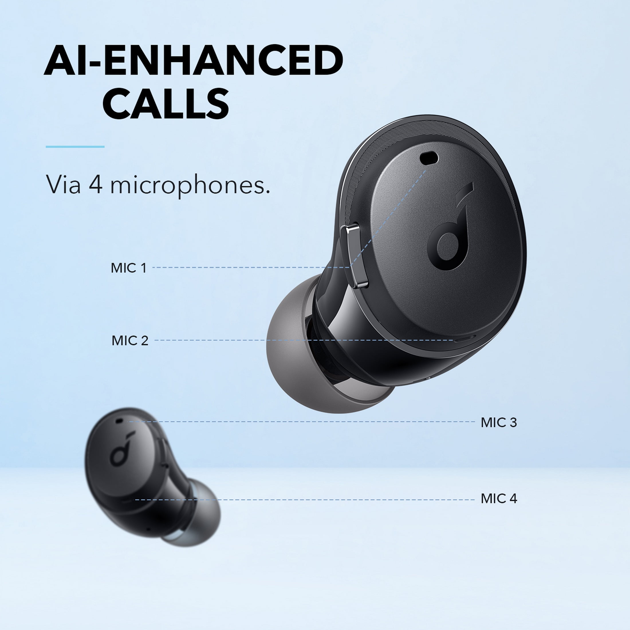 ANC True Headphones, Life 9/36-Hour soundcore Black Anker- Dot Playtime, by IPX5, 3i Wireless Earbuds