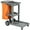 Grey, variant on HOMCOM Commercial Janitorial Cart, Professional Cleaning Trolley, Blue