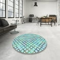 thumbnail image 3 of Ahgly Company Indoor Rectangle Patterned Light Aquamarine Green Area Rugs, 6' x 9', 3 of 6