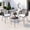 Black, variant on Melocadol 3 Piece Wicker Patio Bistro Set, Outdoor Rattan Chairs with Tempered Glass Top Table, Conversation Furniture for Porch Backyard Balcony Apartment Indoor Outdoor Use, Brown