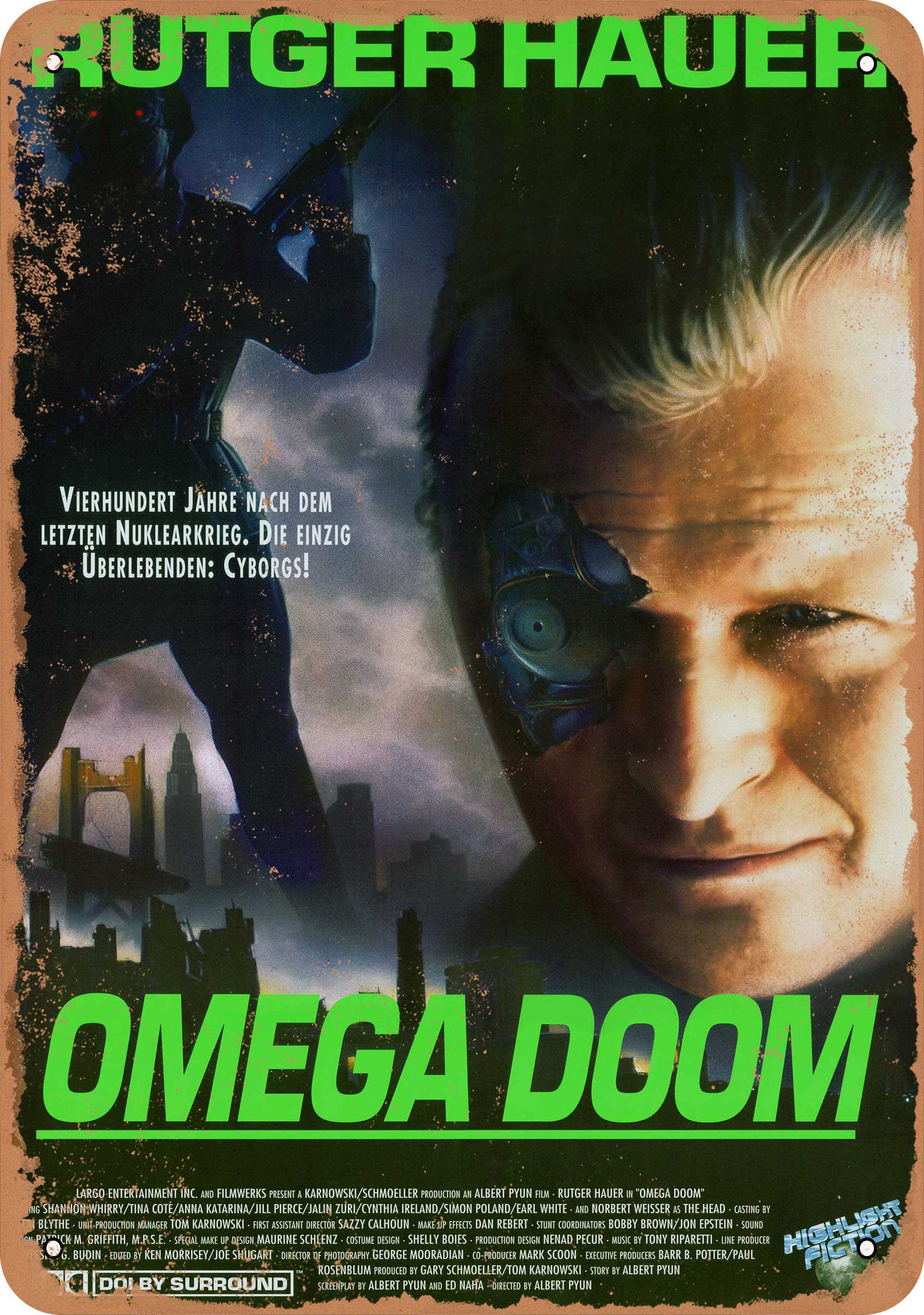 Metal Sign Omega Doom (1996) 10x14 inch Vintage Look