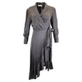 thumbnail image 1 of Pre-Owned Zimmermann Midi Asymmetrical Wrap Dress in Black Silk, 1 of 2