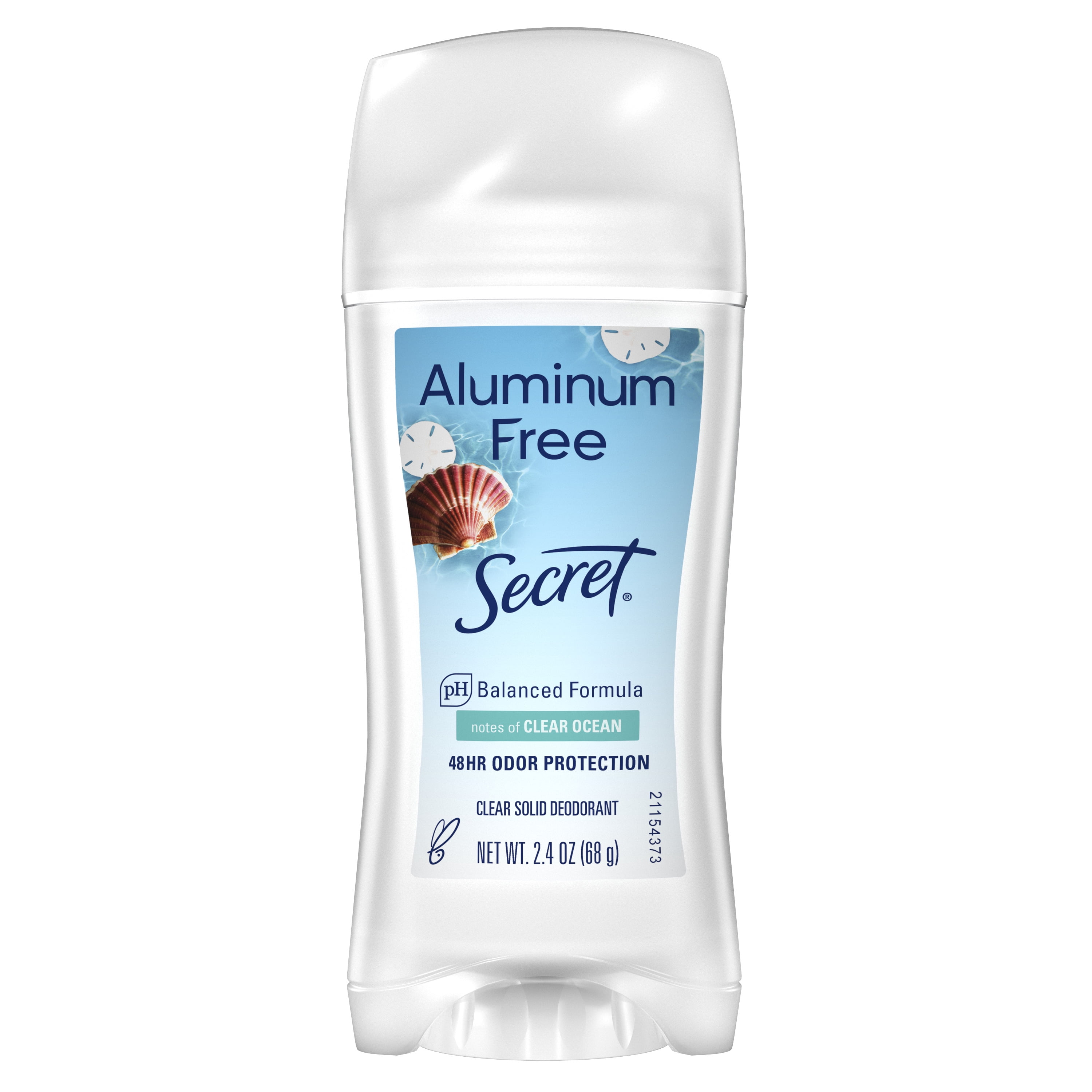 Secret Aluminum Free Clear Solid, Clear Ocean Scent, 2.4oz