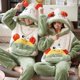 thumbnail image 1 of Conjunto de pijamas gruesos y cálidos para hombre y mujer, ropa de dormir de dinosaurio de dibujos animados, ropa de casa coreana para amantes, sudaderas suaves, 1 of 4