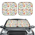 thumbnail image 2 of Wukai Hello Summer2 Print Windshield Sun Shade, Car Front Window Shades Sunshade Cover Sun Visor Shield Block Automotive Interior Protector Blocks UV Rays-Medium, 2 of 6