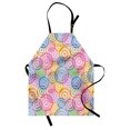 thumbnail image 1 of Modern Apron Geometric Circles Rounds in Vivid Colors Retro Design with Abstract Background Print, Unisex Kitchen Bib Apron with Adjustable Neck for Cooking Baking Gardening, Multicolor, by Ambesonne, 1 of 3