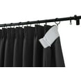 thumbnail image 6 of TWOPAGES Pinch Pleat Curtain Blackout  Light Blocking Drape for Living Room, 1 Panel, 52"x108", Black, 6 of 6