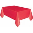 thumbnail image 1 of 54" x 72" Rectangle Disposable Plastic Table Covers Wipe Clean Party Table Cloth Covers (Red), 1 of 7