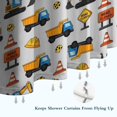 thumbnail image 6 of Cartoon Construction Vehicles Cones Gray Pattern Shower Curtain 36"x72" ,Bathroom Decorative Shower Curtains Set with 12 Hooks,Modern Waterproof Washable Shower Curtain, 6 of 6