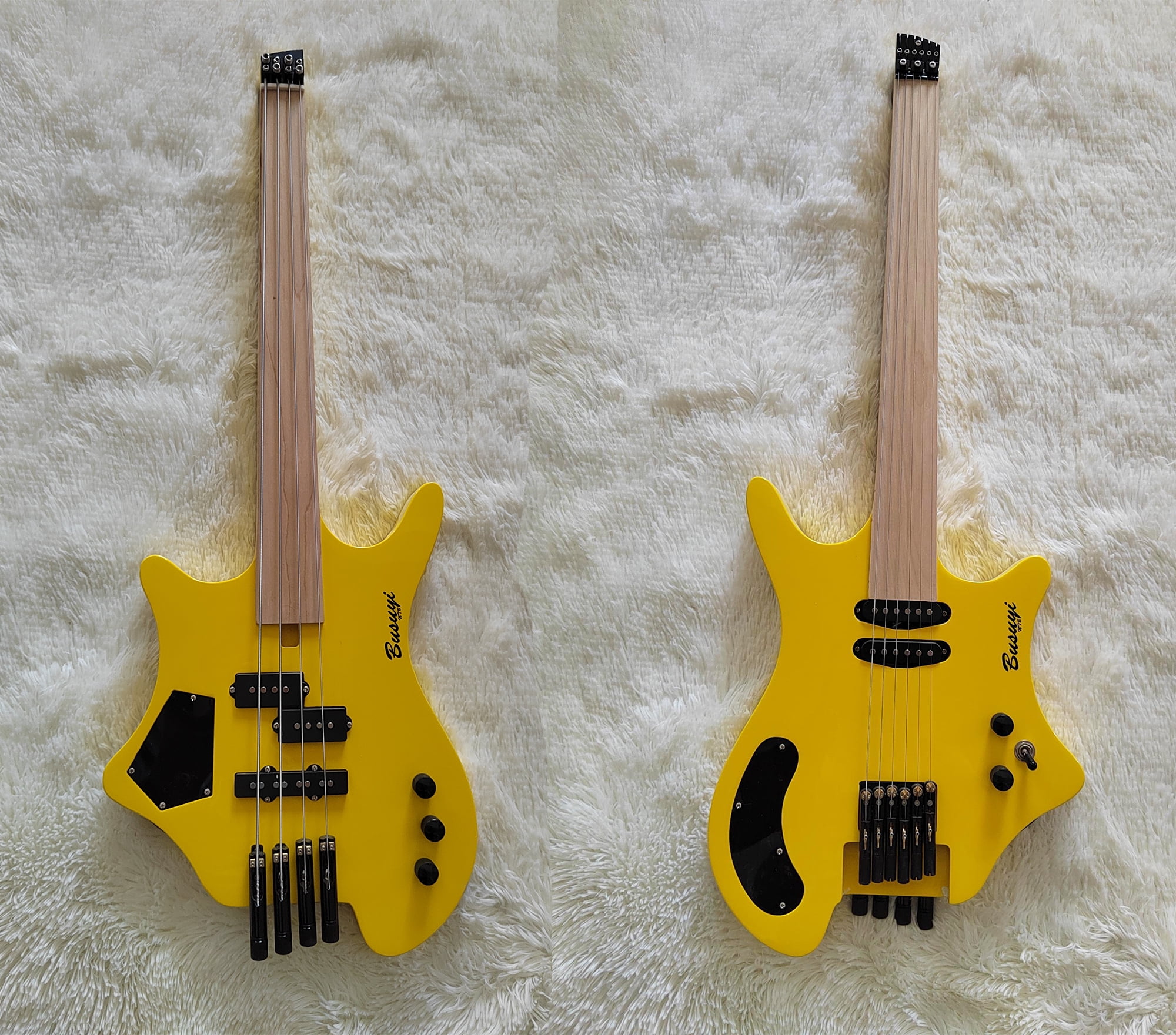 4 String Bass/ 6 String Lead Headless Fretless /Fretless Busuyi Guitar