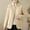 Beige, variant on cllios Womens Stand Collar Quilted Jackets Short Padded Coat SLong Sleeve Puffer Jacket Baggy Snap Zipper Puffer Coat Casual Warm Outerwear Tops with Pockets