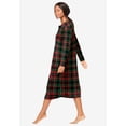 thumbnail image 3 of Dreams & Co. Plus Size Long-Sleeve Henley Print Sleepshirt, 3 of 6