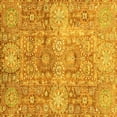 thumbnail image 1 of Ahgly Company Machine Washable Indoor Square Abstract Yellow Modern Area Rugs, 6' Square, 1 of 4