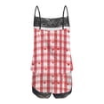 thumbnail image 5 of Tnhcen Christmas Women's 2-Piece Pajama Sets Lace Splicing Print Sleeveless Sling Tank Shorts Snug Nightwear Homewear S-2XL, 5 of 5