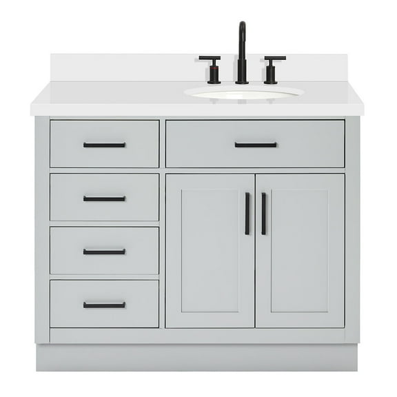 Ariel T043srwqovo Hepburn 43" Free Standing Single Basin Vanity Set - Grey