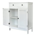 thumbnail image 4 of Veryke Bathroom Storage Cabinets, MDF Floor Bathroom Cabinets, Side Storage Organizer Cabinet with Storage Drawers and w/2 Shelves, White, 4 of 6
