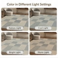 thumbnail image 7 of ODIKA 3'x5' Washable Throw Rug Stain Resistant, Low Profile, Non-Slip Abstract Striped Colorblock With Minimalist Modern Color Field Grid for Entryway, Kitchen, Mudroom, 7 of 7