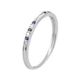 thumbnail image 2 of 10k White Gold Vintage Style Sapphire and Diamond Stackable Band, 2 of 5