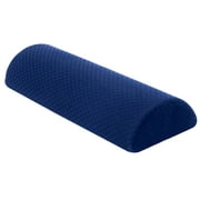 Carex Memory Foam Semi Roll Cushion and Bolster Pillow, Navy Blue
