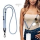 thumbnail image 2 of Cordón para teléfono cruzado con lengüetas ajustables y correa antirrobo para todos los teléfonos. Hebillas metálicas. Cordón universal para el cuello para teléfonos móviles, para mujeres y hombres., 2 of 5