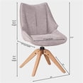 thumbnail image 6 of Maklaine Contemporary Upholstered Casual Dining Side Chair (Set of 2), 6 of 6