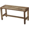 thumbnail image 1 of Compact Rectangular Teak Shower / Outdoor Bench in Natural Finish, 1 of 1