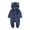 Dark Blue, variant on Baby Girls Boys Cute Bear Fleece Footie Bunting Snowsuit Toddler Infant Hooded Plush Footed Jumpsuit Romper Winter Fall Warm Coat Outfits