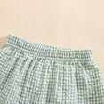 thumbnail image 6 of oqasdz Girls Shorts Toddler Baby Casual Summer Gingham Plaid Seersucker Elastic Waist Ruffles Hem Bottoms Shorts Size 18 M-24 M, 6 of 7
