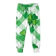 thumbnail image 6 of Good Fortune Clover Print Girls St Patricks Day Outfit Sets Green Argyle Kids Outfit Sets 4-12 Years,Size 13 T, 6 of 9