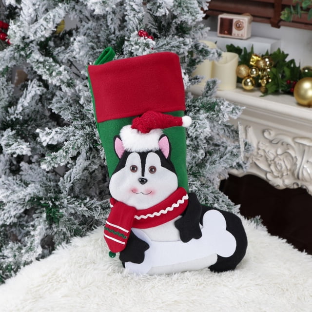 ShinYu Adornos Navideños y Calcetines para Perros, Bolsas de Dulces Navideños, Colgantes para Decoración Del Hogar