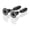 Black, variant on 2PCS Stainless Steel Creative Ear Studs Earring Men Women Screw Back Earrings-Green