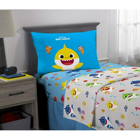 Baby Shark Close Up Twin Bedding Set Reversible Comforter