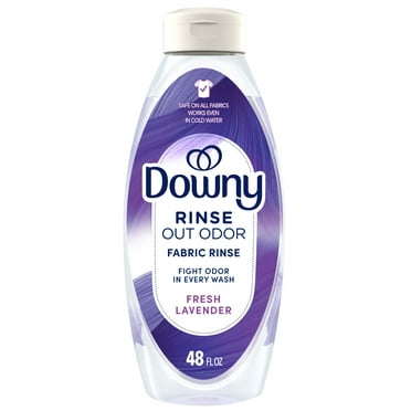 Downy Fabric Rinse Laundry Odor Remover and Softener, Fresh Lavender Scent, 48 fl oz
