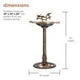 thumbnail image 4 of Alpine Corporation 19" x 34" Plastic Vintage Birdbath, Bronze, 4 of 12
