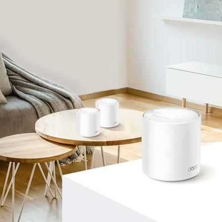 TP-Link - Deco AX3000 (3-pack) Dual-Band Whole Home Mesh Wi-Fi 6 System, Supports Gigabit Speeds - White