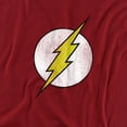 thumbnail image 2 of DC Flash Flash Logo Distressed Women's T Shirt, Cardinal, Small, 2 of 6