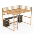 thumbnail image 4 of Full Size Loft Bed with Desk, Full Loft Bed Frame with Storage Drawers, Cabinets, Bedside Tray, Charging Station, USB and Socket for Bedroom, No Box Spring Needed, Easy Assembly, 4 of 7