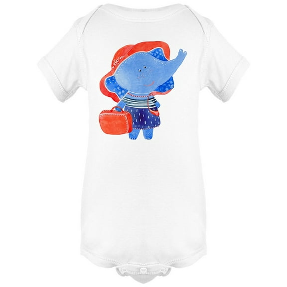 Elephant Holding Suitcase Bodysuit | Infant | Size 6M