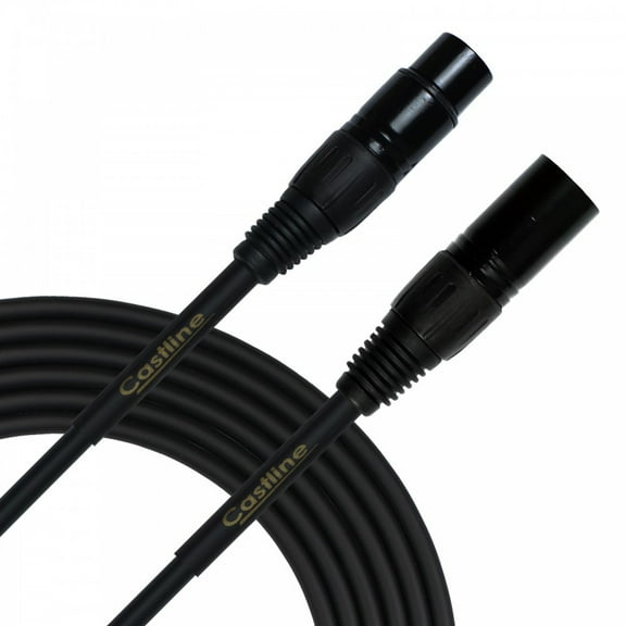 25 Ft Castline Gold XLR Microphone Cable Mogami Neglex 2549